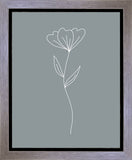 Minimalist Flower Blue Gallery Wrap