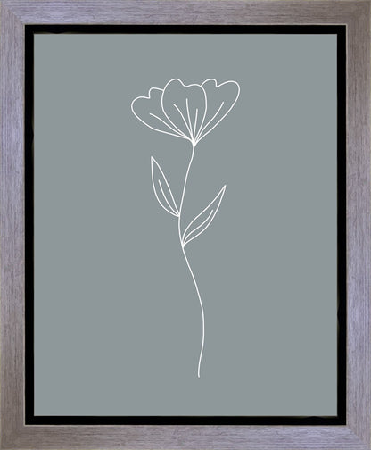 Minimalist Flower Blue Gallery Wrap