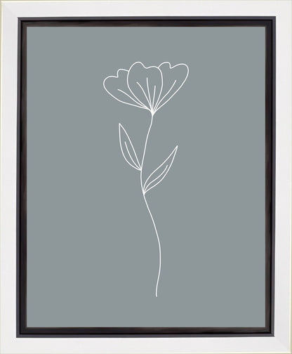 Minimalist Flower Blue Gallery Wrap