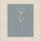 Minimalist Flower Blue