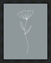 Minimalist Flower Blue Gallery Wrap