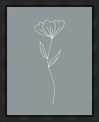 Minimalist Flower Blue Gallery Wrap
