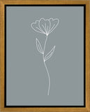 Minimalist Flower Blue Gallery Wrap