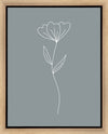 Minimalist Flower Blue Gallery Wrap