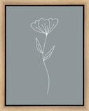 Minimalist Flower Blue Gallery Wrap