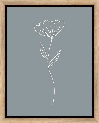 Minimalist Flower Blue Gallery Wrap