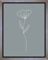 Minimalist Flower Blue Gallery Wrap