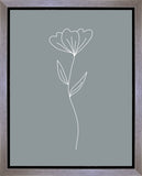 Minimalist Flower Blue Gallery Wrap