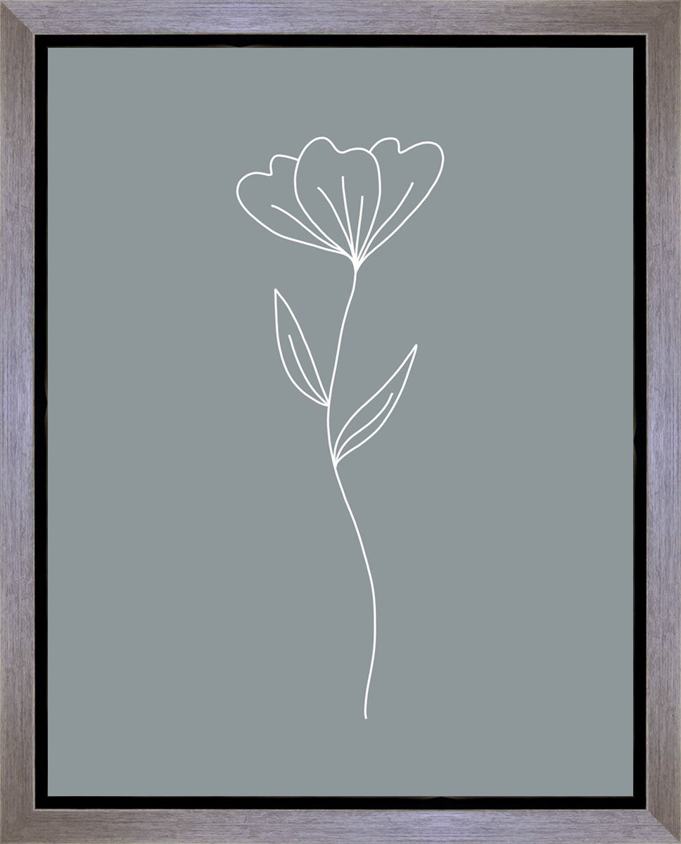 Minimalist Flower Blue Gallery Wrap