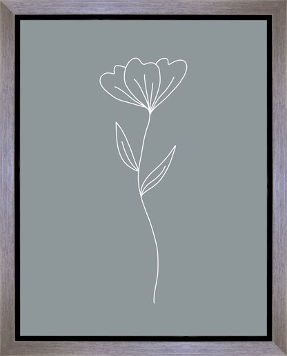 Minimalist Flower Blue Gallery Wrap