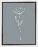 Minimalist Flower Blue Gallery Wrap