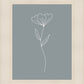 Minimalist Flower Blue