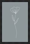 Minimalist Flower Blue Gallery Wrap