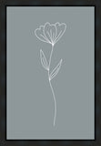 Minimalist Flower Blue Gallery Wrap