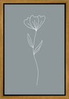 Minimalist Flower Blue Gallery Wrap