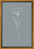 Minimalist Flower Blue Gallery Wrap