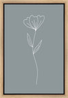 Minimalist Flower Blue Gallery Wrap