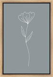 Minimalist Flower Blue Gallery Wrap