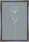 Minimalist Flower Blue Gallery Wrap