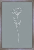 Minimalist Flower Blue Gallery Wrap