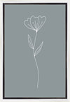 Minimalist Flower Blue Gallery Wrap