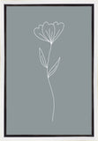 Minimalist Flower Blue Gallery Wrap