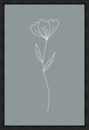 Minimalist Flower Blue Gallery Wrap