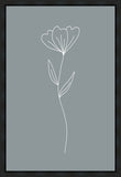 Minimalist Flower Blue Gallery Wrap