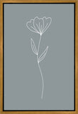 Minimalist Flower Blue Gallery Wrap