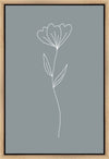 Minimalist Flower Blue Gallery Wrap