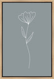 Minimalist Flower Blue Gallery Wrap