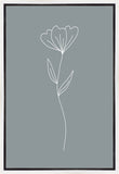 Minimalist Flower Blue Gallery Wrap