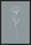 Minimalist Flower Blue Gallery Wrap