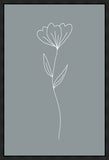 Minimalist Flower Blue Gallery Wrap