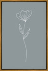 Minimalist Flower Blue Gallery Wrap