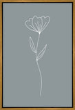 Minimalist Flower Blue Gallery Wrap