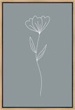 Minimalist Flower Blue Gallery Wrap