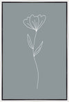 Minimalist Flower Blue Gallery Wrap