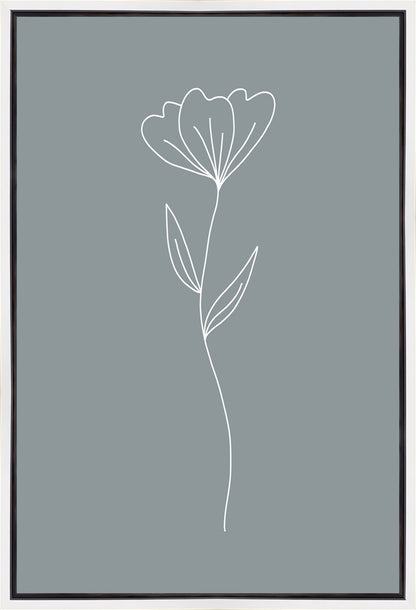 Minimalist Flower Blue Gallery Wrap