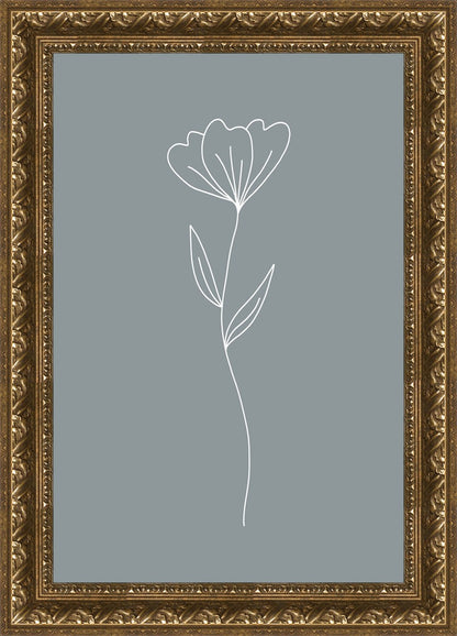 Minimalist Flower Blue