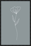 Minimalist Flower Blue Gallery Wrap