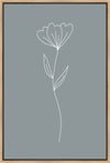 Minimalist Flower Blue Gallery Wrap