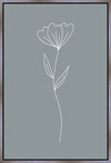 Minimalist Flower Blue Gallery Wrap