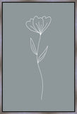 Minimalist Flower Blue Gallery Wrap