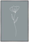 Minimalist Flower Blue Gallery Wrap