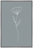 Minimalist Flower Blue Gallery Wrap