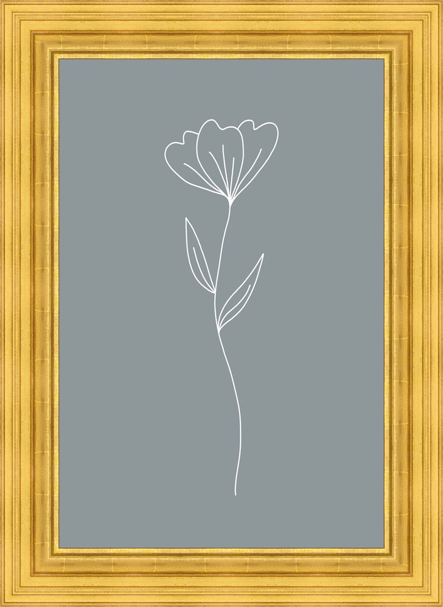Minimalist Flower Blue