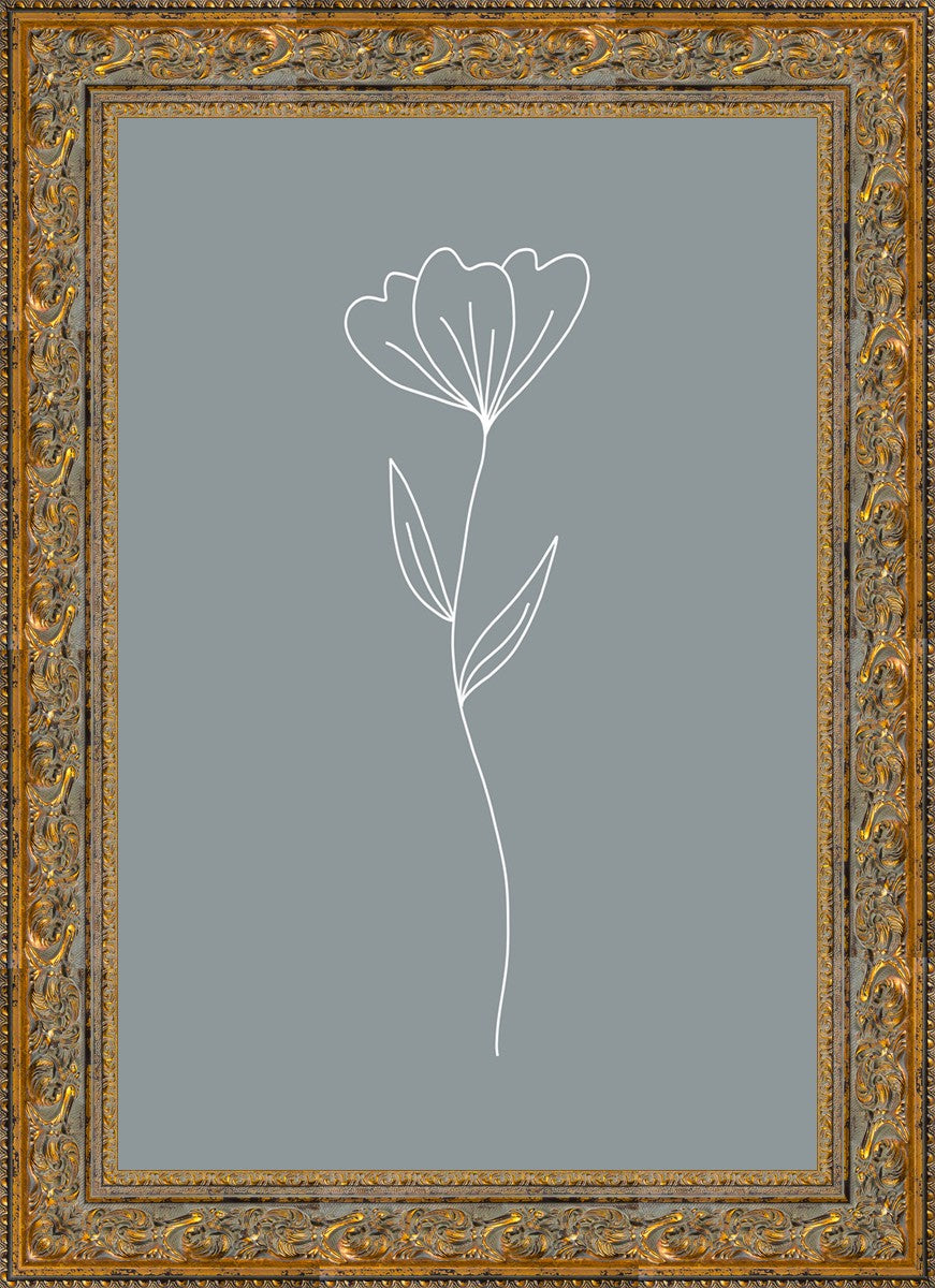Minimalist Flower Blue