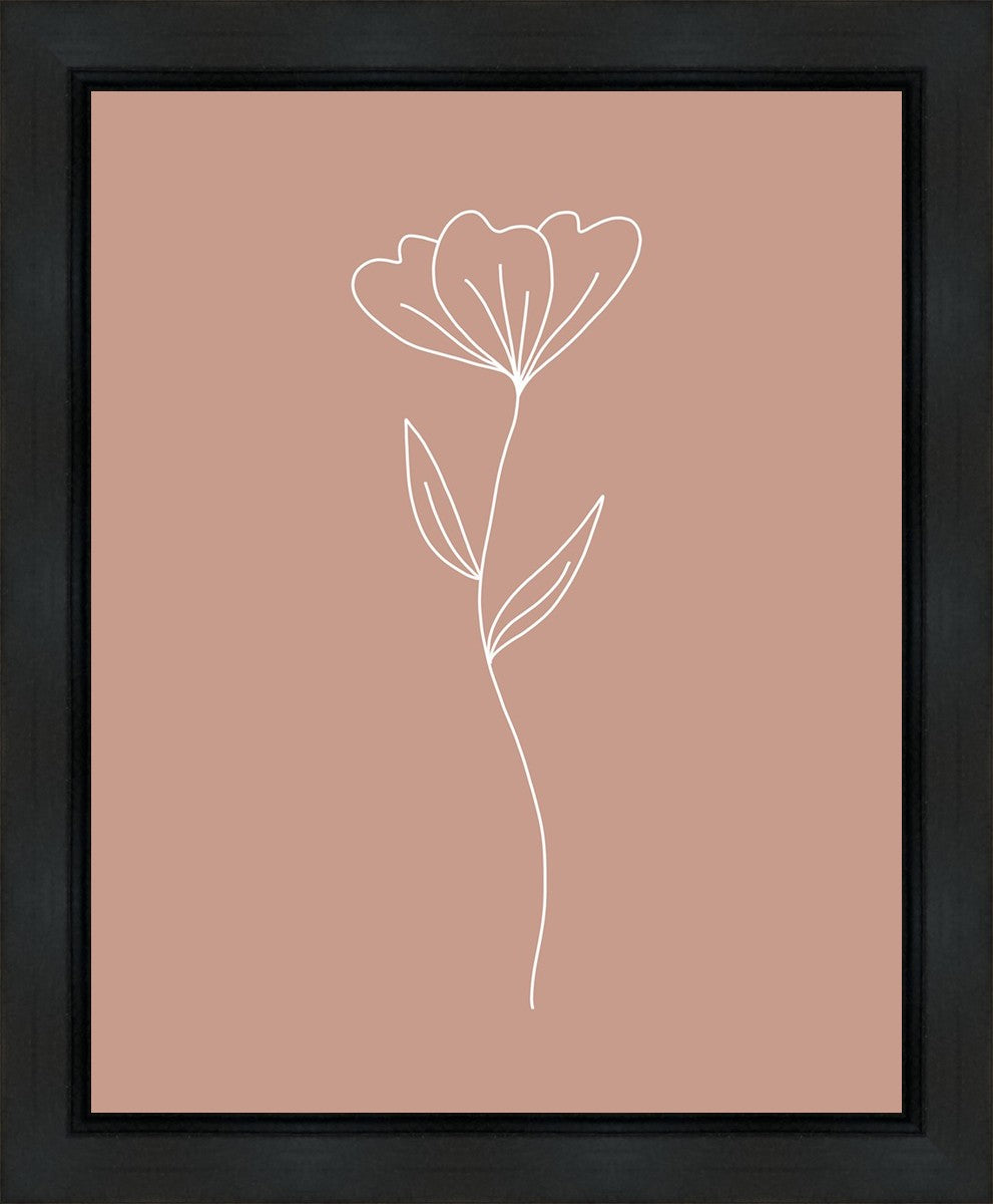Minimalist Flower Pink Gallery Wrap