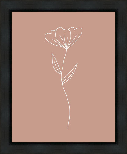 Minimalist Flower Pink Gallery Wrap